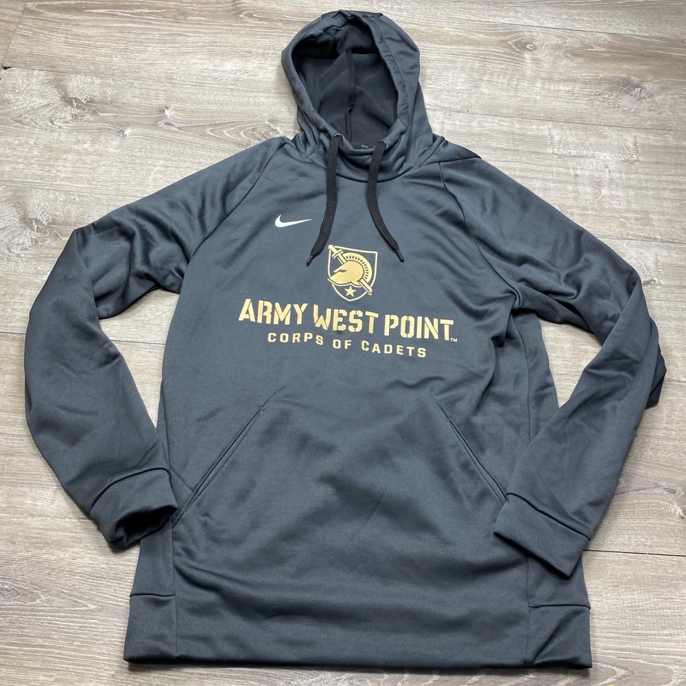 Nike Hoodie Mens Medium Grey Army West Point Corps of Cadets Dri-Fit Training